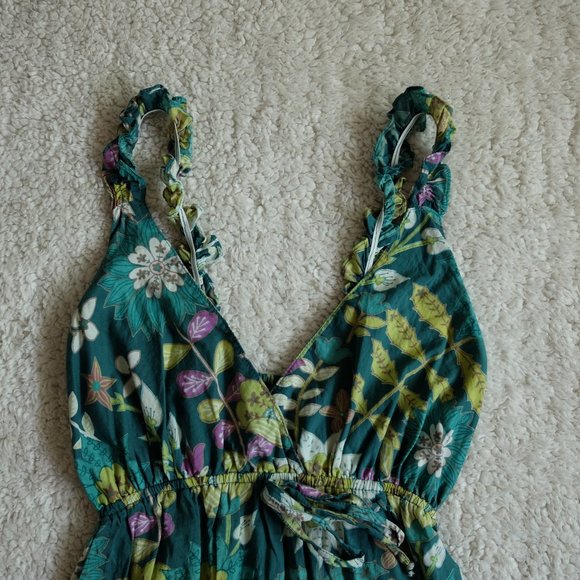 Green Floral Summer Dress - Picture 2 of 3